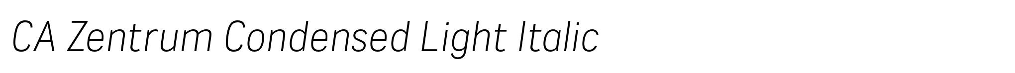 CA Zentrum Condensed Light Italic image